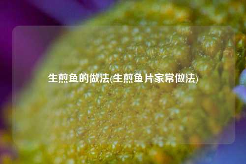 生煎鱼的做法(生煎鱼片家常做法)